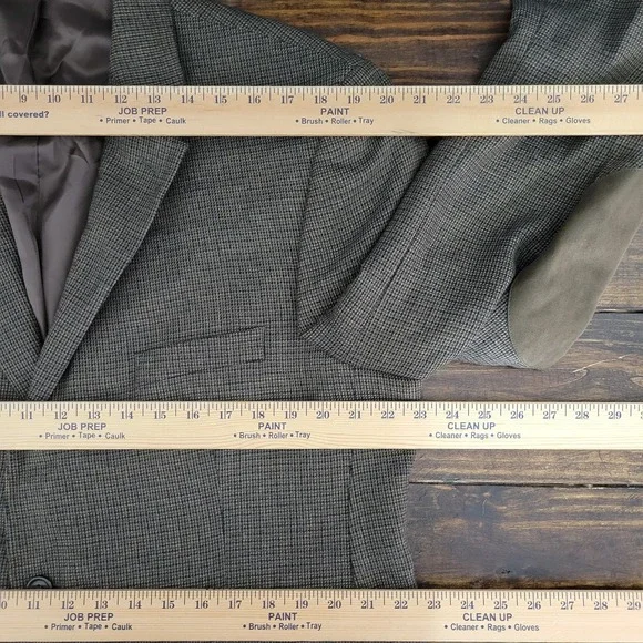Stafford Essentials Men's Sport Coat Blazer Two Button Olive Wool Classic‎ 46R